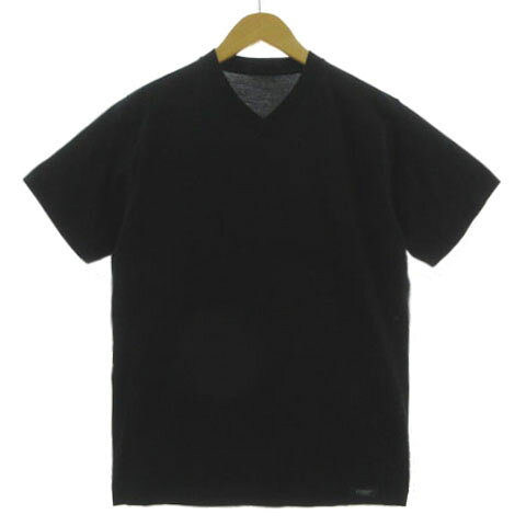 【中古】バーバリー ロンドン BURBERRY LONDON VネックTシャツ 14154J01 半袖 日本製 コットン ブラック 黒 M メンズ 【ベクトル 古着】 260607