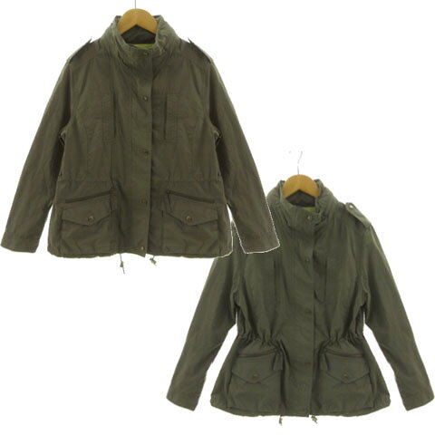 【中古】自由区 オンワード樫山 ミリタリージャケット JKWMIM0322 スタンドカラー フード ジップアップ ウエストドローコード オリーブグリーン 38 レディース 【ベクトル 古着】 260725 auc-vector-21129558 ブランド古着の買取販売ベクトル パッケージ画像