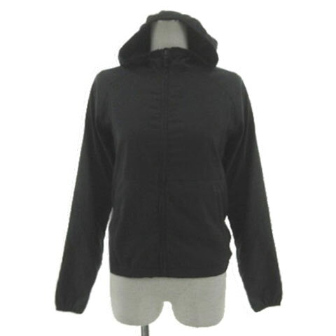 【中古】ナイキ NIKE リバイバル ウーブン ソリッド ジャケット 688729-010 DRI-FIT フーディー ロゴプリント ジップアップ 裏地メッシュ ブラック 黒 M レディース 【ベクトル 古着】 260825