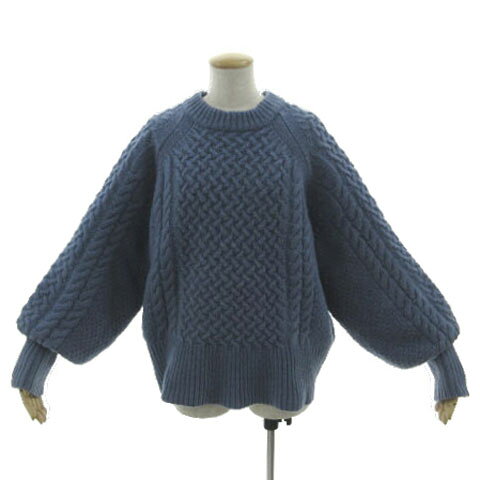 【中古】ミラオーウェン Mila Owen 構築シルエットケーブルニット 09WNT165018 セーター 長袖 ボリュームスリーブ wool blend ブルー系 青系 F レディース 【ベクトル 古着】 261020 auc-vector-21342756 ブランド古着の買取販売ベクトル サンプル画像2