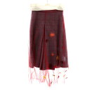 【中古】未使用品 メゾンマルジェラ Maison Margiela 22SS 白タグ キュロット ワイドパンツ チュール シアー 36 XS 赤 レッド S31...