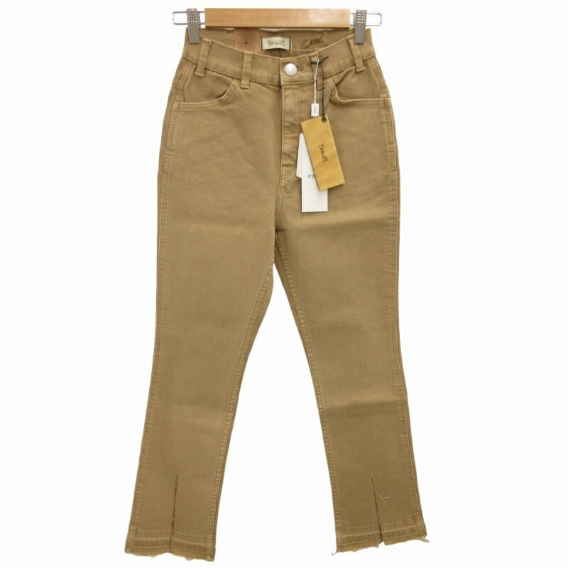 【中古】未使用品 ヤヌーク YANUK × コエル COEL スリットデニムパンツ ジーンズ ジーパン ジッパーフライ 23 XS ベージュ 180307056 /HD2 0826 ■GY36 ●TZ レディース 【ベクトル 古着】 240827