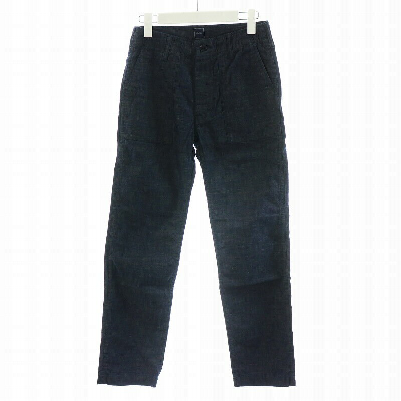 【中古】未使用品 フジト FUJITO 旧 ベイカーパンツ ジッパーフライ コットン 25 S 紺 ネイビー /AN15 ■GY21 レディース 【ベクトル 古着】 240704