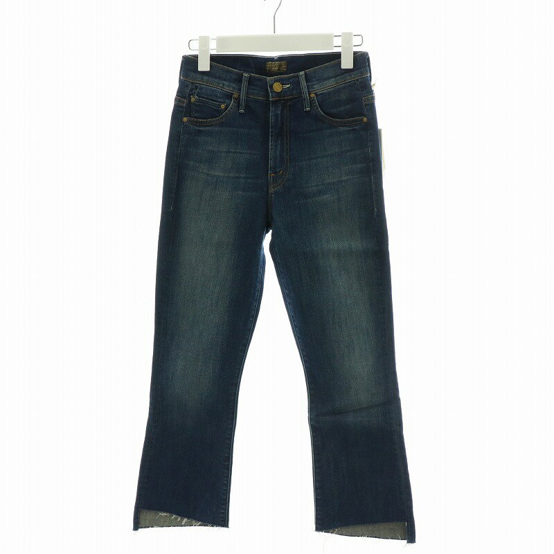 【中古】未使用品 マザー mother 2017年製 デニムパンツ ジーンズ ジーパン ジッパーフライ 切りっぱなし 25 S 青 ブルー /AN26 レディース 【ベクトル 古着】 240709