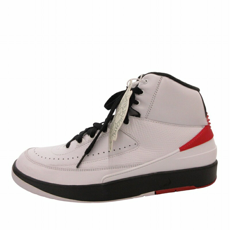 【中古】未使用品 ナイキ NIKE タグ付き AIR JORDAN 2 RETRO スニーカー シューズ 27.5cm ホワイト バーシティーレッド ブラック DX2454-106 /FF3 0830 ■GY20 ●TZ メンズ 【ベクトル 古着】 240830