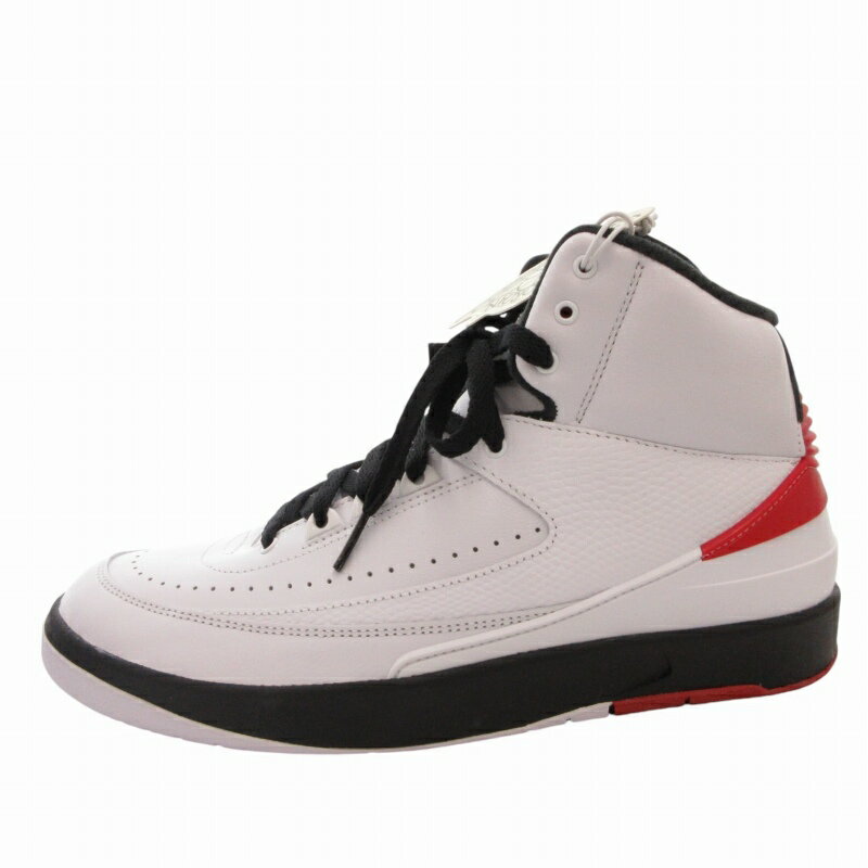未使用品 ナイキ NIKE タグ付き AIR JORDAN 2 RETRO スニーカー シューズ 27cm ホワイト バーシティーレッド ブラック DX2454-106 /FF9 0830 ■GY20 ●TZ メンズ 240830