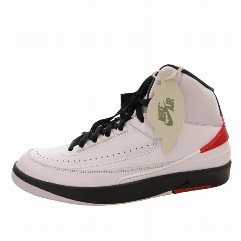 未使用品 ナイキ NIKE タグ付き AIR JORDAN 2 RETRO スニーカー シューズ 28.5cm ホワイト バーシティーレッド ブラック DX2454-106 /FF3 0830 ■GY20 ●TZ メンズ 240830