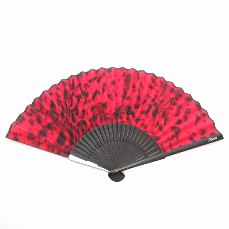 【中古】未使用品 ロエン Roen 2 ×白竹堂 コラボ 扇子 スカルセット ヒョウ柄 レオパード柄 赤 レッド /BL3 0830 ●TZ ■GY18 その他 【ベクトル 古着】 240830