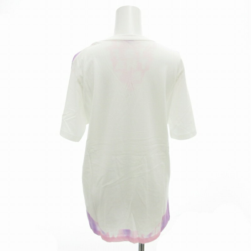 【中古】未使用品 メゾンマルジェラ Maison Margiela タグ付き エイズT AIDS T チャリティータイダイコットンT カットソー Vネック 半袖 M 白 ホワイト S32GJ0007 /FF2 0928 ■GY33 ●TZ レディース 【ベクトル 古着】 241010