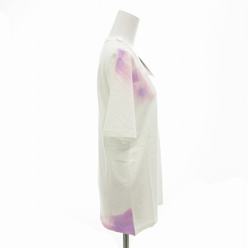 【中古】未使用品 メゾンマルジェラ Maison Margiela タグ付き エイズT AIDS T チャリティータイダイコットンT カットソー Vネック 半袖 M 白 ホワイト S32GJ0007 /FF2 0928 ■GY33 ●TZ レディース 【ベクトル 古着】 241010