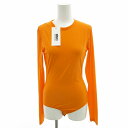 【中古】未使用品 エムエムシックス メゾンマルジェラ MM6 Maison Margiela Stretch Jersey Bodysuit ボディースーツ カットソー 長袖 S オレンジ S52NA0044 /FF3 0928 ■GY33 ●TZ レディース 【ベクトル 古着】 240928