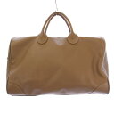 【中古】パピヨネ PAPILLONNER ボストンバッグ ハンドバッグ レザー ロゴ 茶 ブラウン /BB ■MU レディース 【ベクトル 古着】 250421