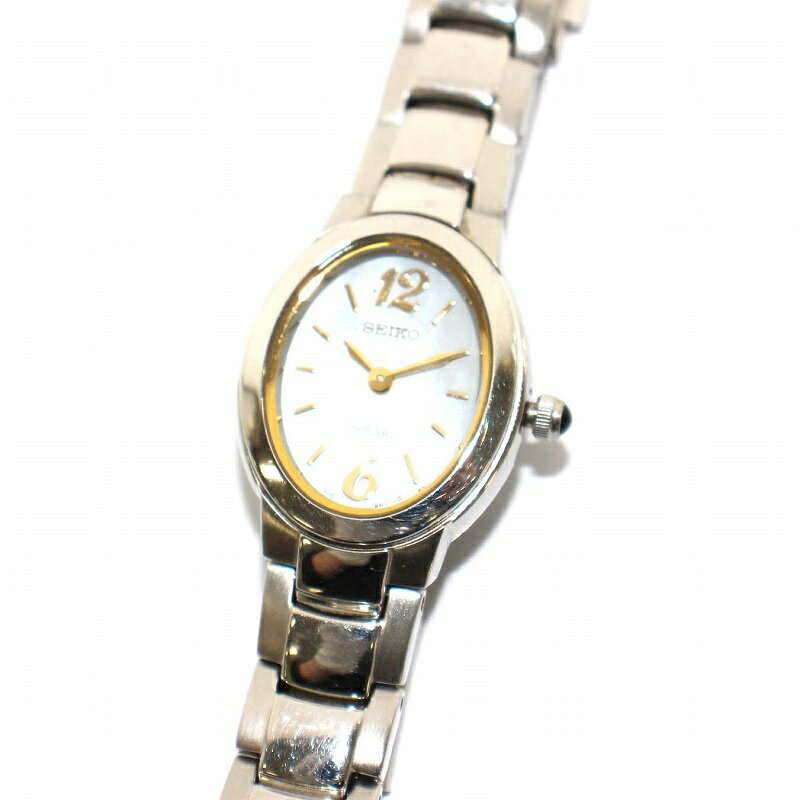 【中古】セイコー SEIKO 腕時計 ソーラー シェル文字盤 シルバーカラー V110-0AW0 /KH ■MU レディース 【ベクトル 古着】 250606のサムネイル