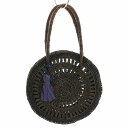 【中古】メゾンエヌアッシュパリ MAISON N.H PARIS サークルバッグ ハンドバッグ かごバッグ タッセルチャーム 茶 ブラウン /YT ■BM レディース 【ベクトル 古着】 250701