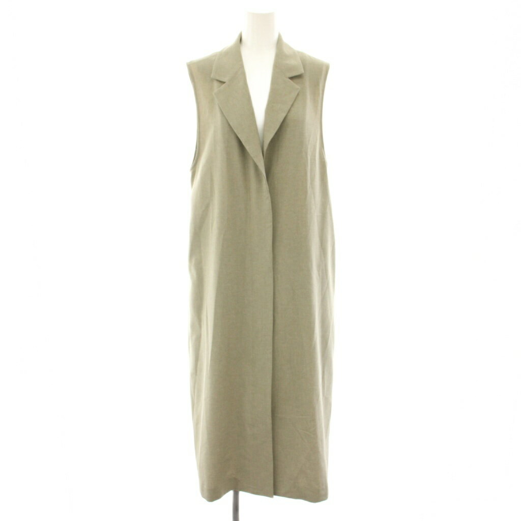 【中古】スクラップブック Scrap Book ロングジレ ベスト 前開き 02 グレー 310-85041 /YT ■BM レディ..