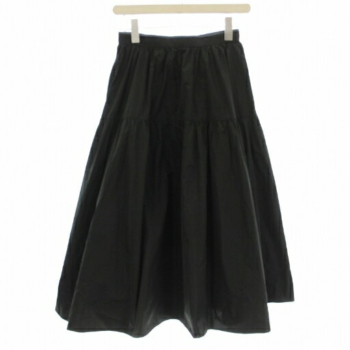 【中古】アナイ ANAYI 22SS ティアードスカート ロング 36 黒 ブラック 102217-11-190-97 /☆G ■BM レディース 【ベクトル 古着】 251002