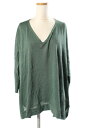 【中古】 セオリーリュクス theory luxe Opus Lucy 18SS カットソー ニット 長袖 Vネック 38 緑 グリーン /yt0411 レディ...