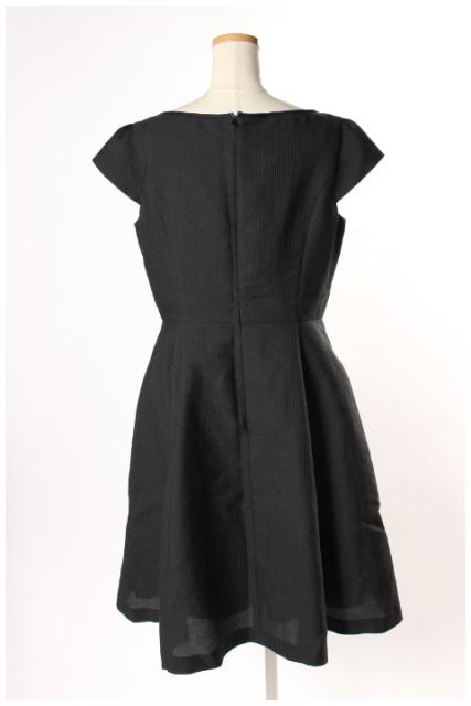 独創的 トッカ Tocca 18aw Long Island ドレス ワンピース ひざ丈 半袖 洗える リボン ジャガード 4 黒 ブラック Y0425 レディース ベクトル 古着 残りわずか Www Utlb Org