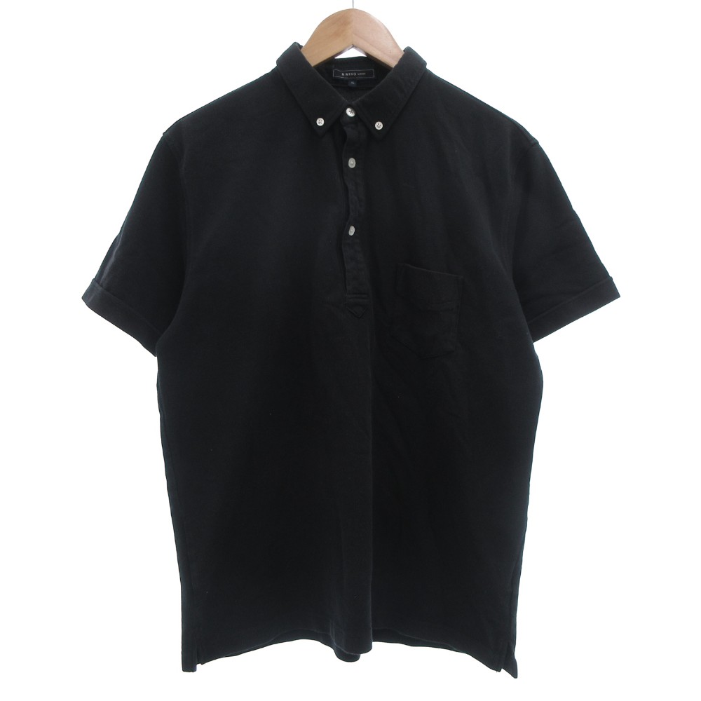 【中古】ビーミングバイビームス B:MING LIFE STORE by BEAMS ポロシャツ 鹿の子 ボタンダウン 半袖 XL 黒 ブラック /JS ■GY66 メンズ 【ベクトル 古着】 260130