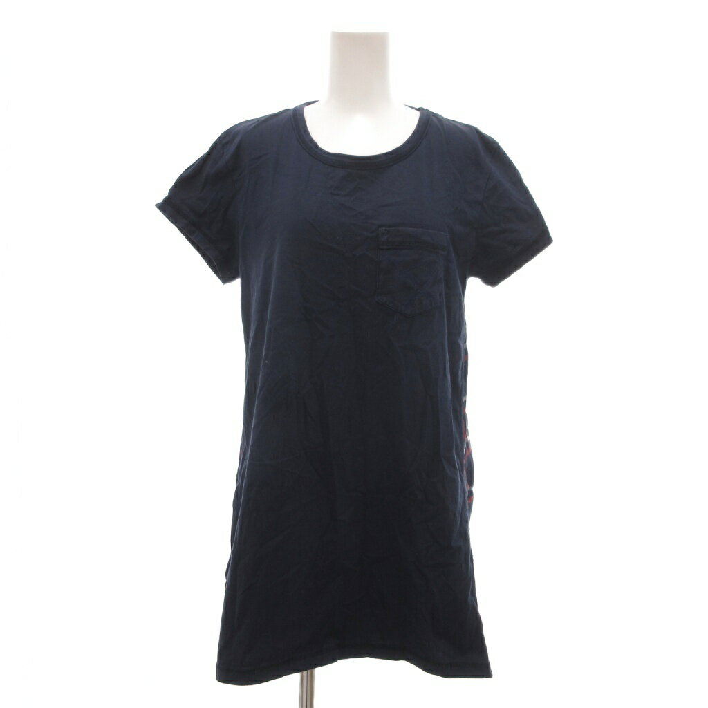 Tunics - 【中古】アーノルドパーマー Arnold Palmer Tシャツワンピース 3 ネイビー 紺色 半袖 ラウンドネック 胸ポケット /SC ■GY66 レディース 【ベクトル 古着】 260202