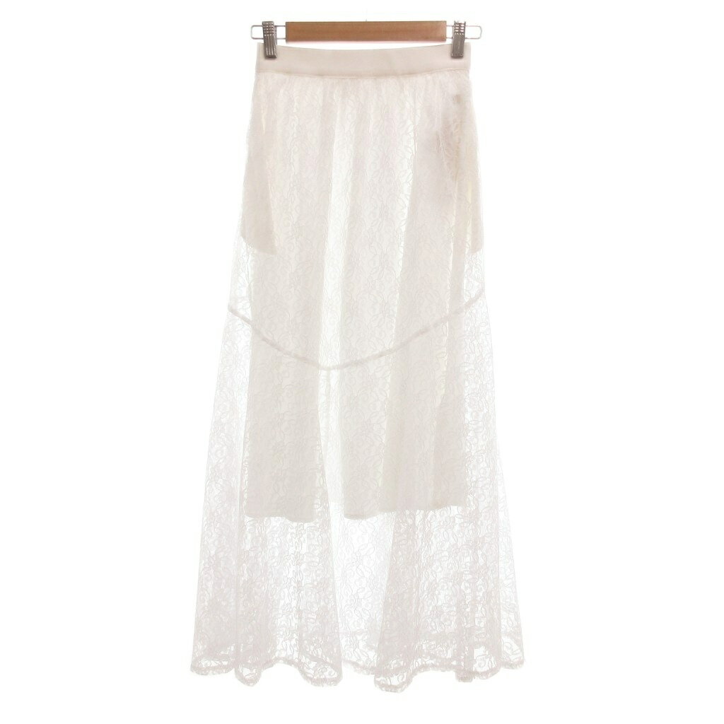 楽天市場】白 レース ロング スカート 中古（レディースファッション