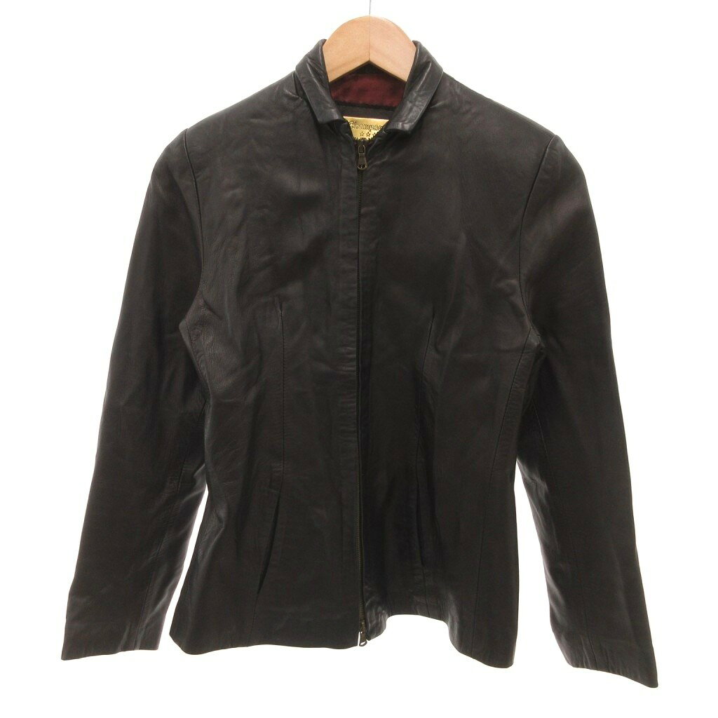 Other - 【中古】CHAMPAGNE 美品 ジャケット XS 黒 ブラック 長袖 フロントジップ レギュラーカラー /SJ ■ECF001 メンズ 【ベクトル 古着】 260216