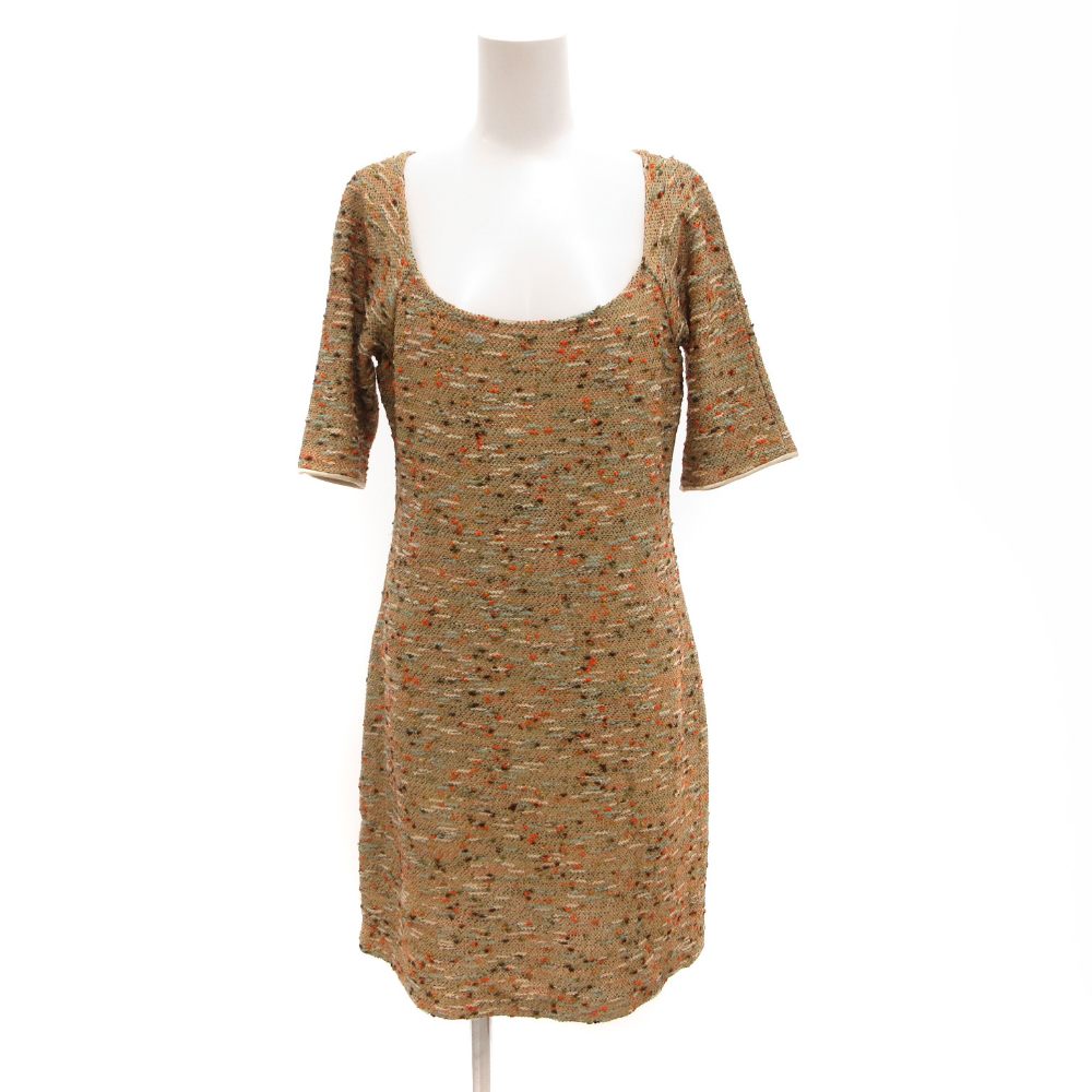 【中古】ダイアンフォンファステンバーグ DIANE von FURSTENBERG チュニック ラウンドネック ネップ 6 ベージュ /JS ■ECG003 レディー..