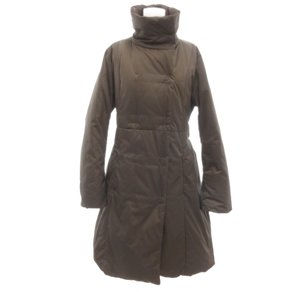【中古】ユニクロ UNIQLO Down Collection ダウンコート XL ダークブラウン ハイネック /NL ■ECF003 レディース 【ベクトル 古着】 260407