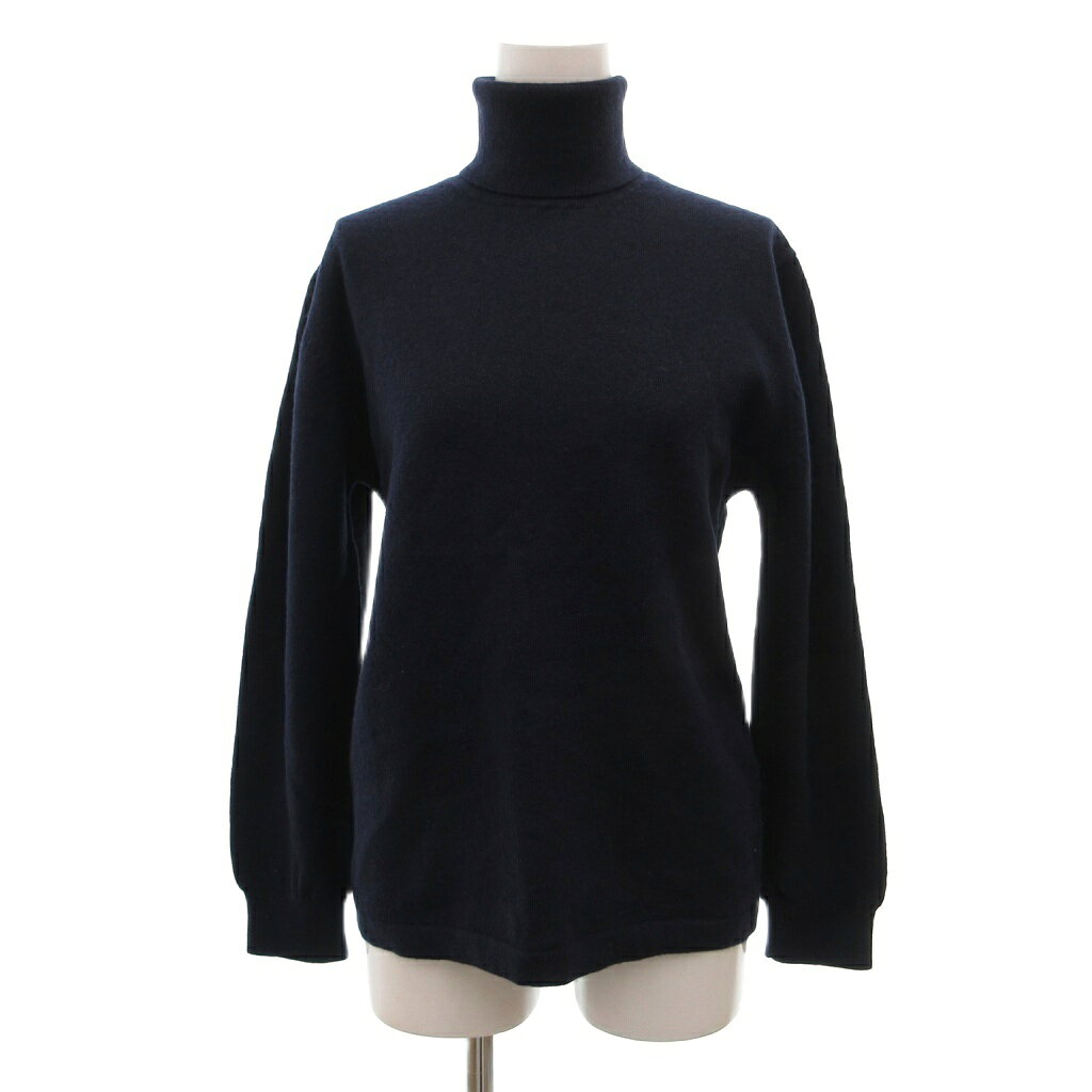 Three-Quarter Knit - 【中古】フィールドドリーム field/dream ニット セーター ウール L 紺 ネイビー タートルネック 長袖 NU ■ECF003 レディース 【ベクトル 古着】 260404