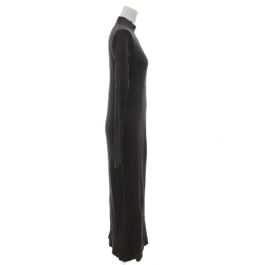 【中古】ラグナムーン LagunaMoon ニットワンピース ロング丈 S グレー 立ち襟 長袖 編み柄 /ML ■ECF003 レディース 【ベクトル 古着】 260415 auc-vector-20887124 ブランド古着の買取販売ベクトル サンプル画像3