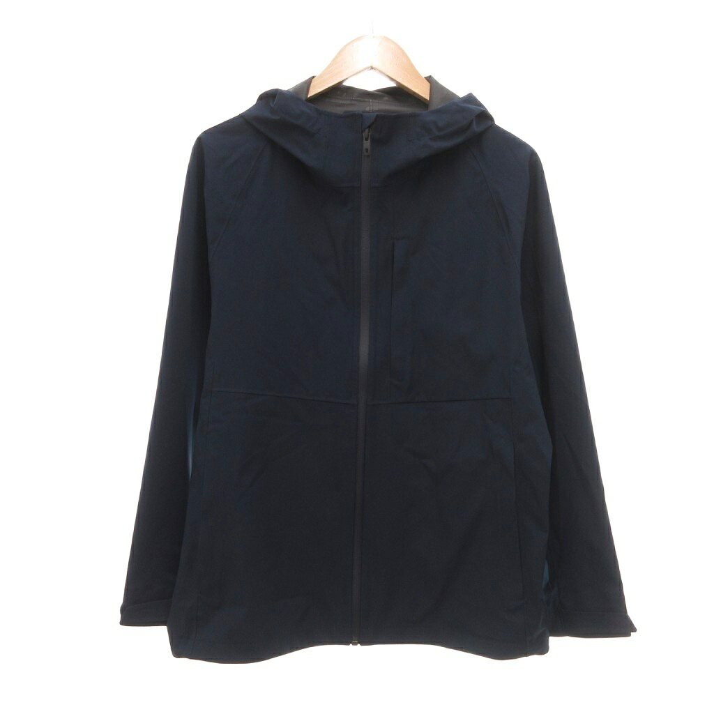 【中古】ユニクロ UNIQLO ジャケット ウインドブレイカー M 紺 ネイビー フード付き 長袖 ジップアップ /NU ■ECF004 メンズ 【ベクトル 古着】 260411