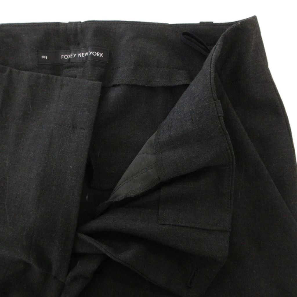 【中古】フォクシーニューヨーク FOXEY NEW YORK 美品 スラックス パンツ 38 ノー...