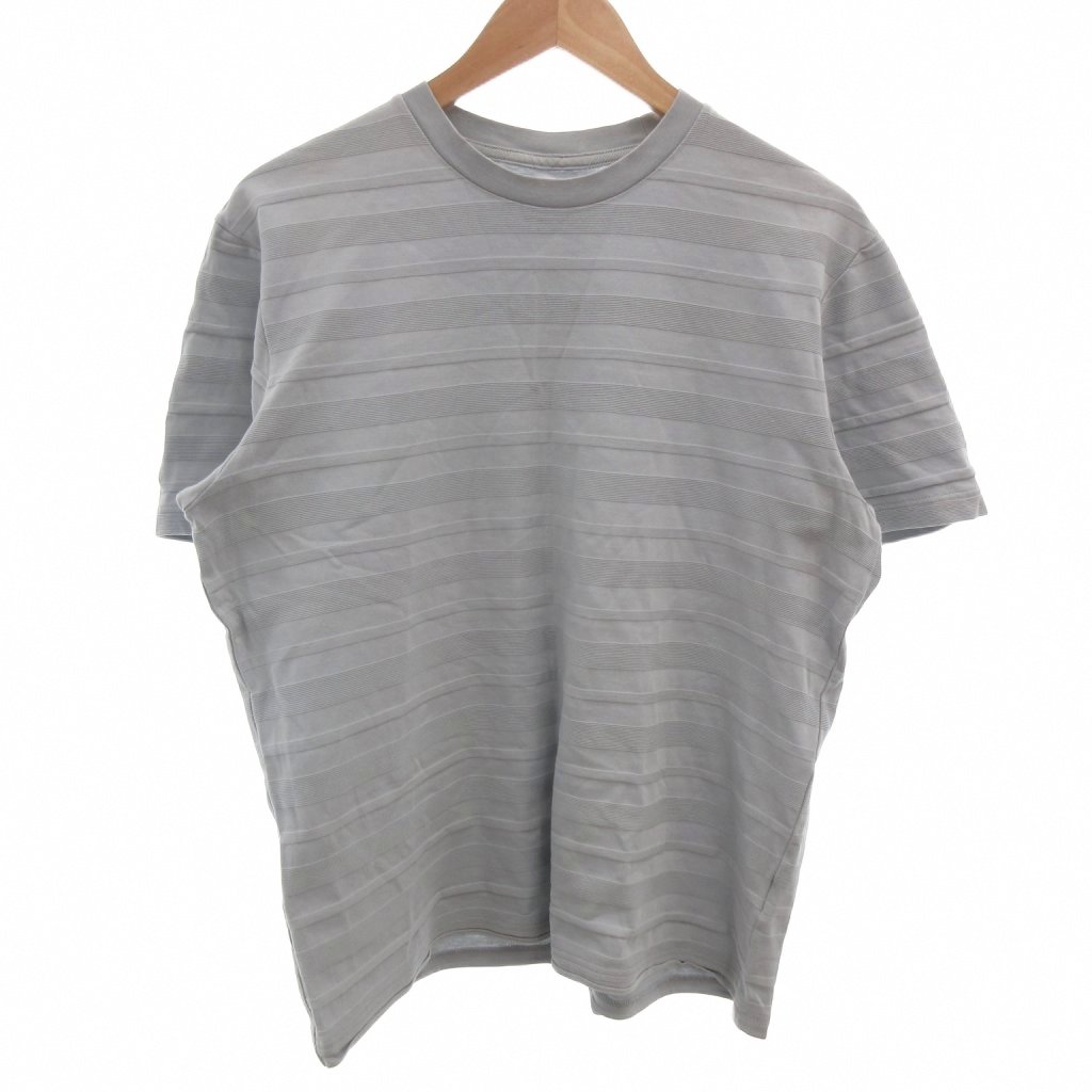 樂天商城 - 【中古】グロスター GLOSTER Tシャツ M グレー ストライプ柄 クルーネック 半袖 /MX ■ECF004 メンズ 【ベクトル 古着】 260415