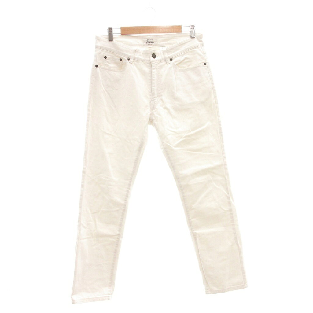 [Used] Factelier Denim Pants Jeans, Plain, Ankle Length, Size L, White /SD ■ECF004 Women's [Vector Used Clothing] 260421