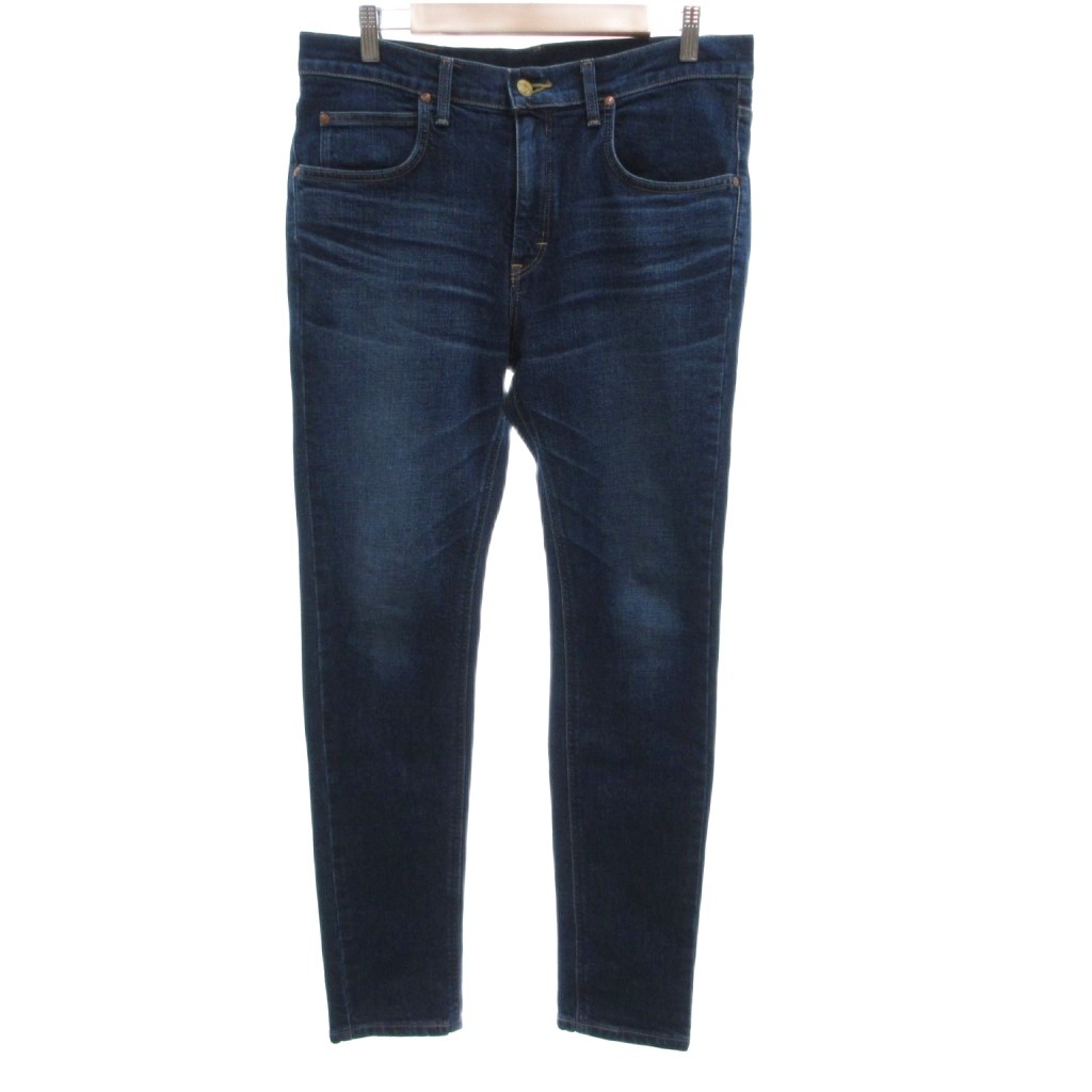 【中古】リー LEE 美品 デニムパンツ ジーンズ L 青 無地 スキニーフィット フルレングス /IL ■ECF004 メンズ 【ベクトル 古着】 260419