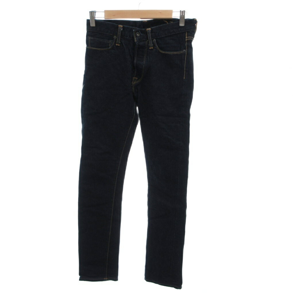 [Used] KURO Denim Pants Jeans, Excellent Condition, Navy, Solid Color, Full Length, Button Fly /IL ■ECF004 Men's [Vector Used Clothing] 260419