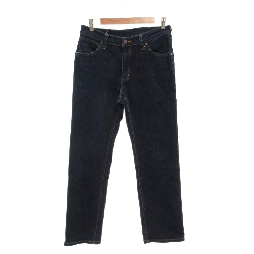 乐天商城 - 【中古】ラングラー WRANGLER デニムパンツ ジーンズ 30 インディゴブルー フルレングス ストレート /NU ■ECF005 メンズ 【ベクトル 古着】 260509