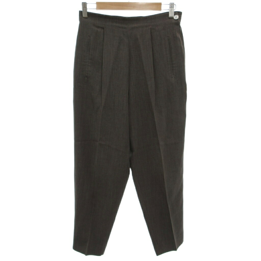 樂天商城 - 【中古】マークスアンドスペンサー MARKS AND SPENCER 美品 スラックス パンツ 42 ブラウン タック入り ポケット付き ボタン留め /MX ■ECF005 レディース 【ベクトル 古着】 260512