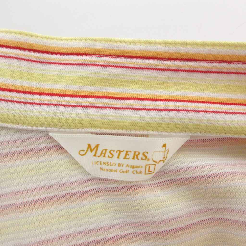 ブランド古着の買取販売ベクトルの【中古】masters ハーフジップトップス ポロシャツ L 黄 イエロー 赤 レッド ストライプ柄 長袖 /SC ■ECF005 レディース 【ベクトル 古着】 260518｜アングル3