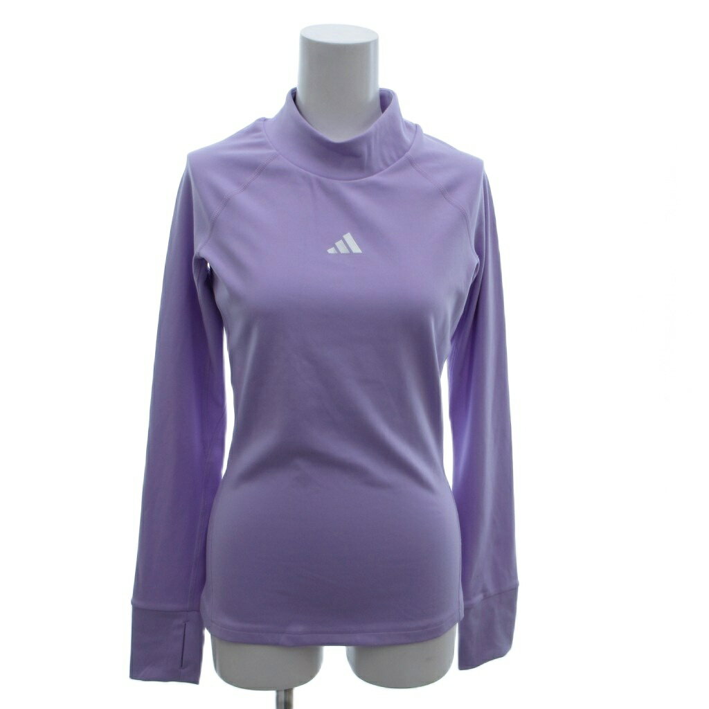 【中古】アディダス adidas カットソー ロンT アンダーシャツ L 紫 パープル ハイネック サムホール付き /MX ■ECF005 レディース 【ベクトル 古着】 260515