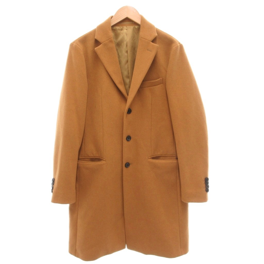 【中古】グローバルワーク GLOBAL WORK チェスターコート ウール M キャメル ノッチドラペル シングルブレスト /NL ■ECF005 メンズ 【ベクトル 古着】 260519 auc-vector-20935784 ブランド古着の買取販売ベクトル パッケージ画像