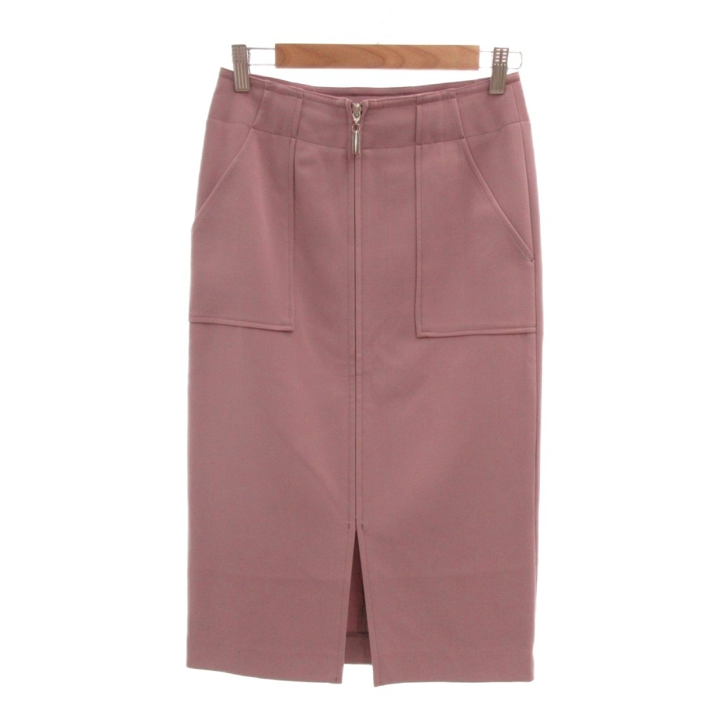 【中古】グリーンレーベルリラクシング ユナイテッドアローズ green label relaxing 美品 タイトスカート 36 ラベンダー ミディ丈 フロントファスナー フロントスリット /NL ■ECG005 レディース 【ベクトル 古着】 260522