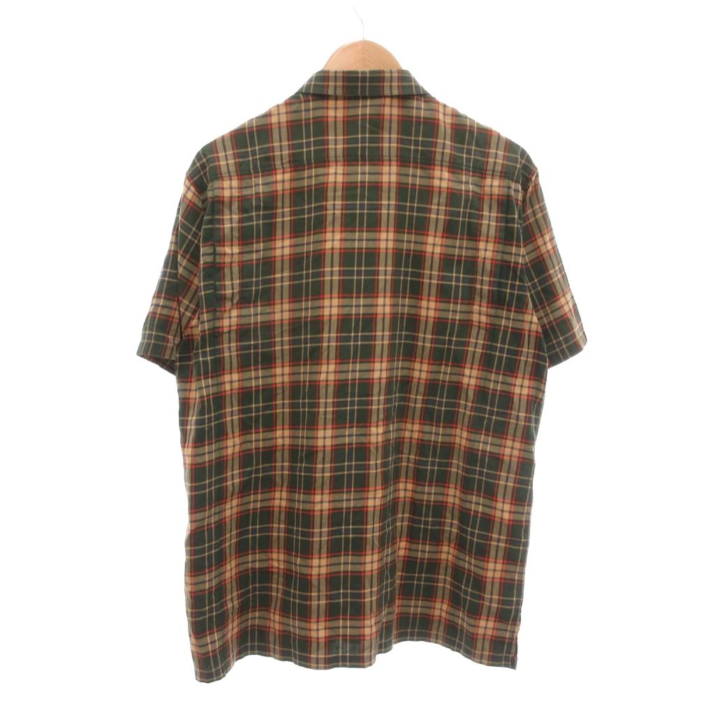 【中古】ダックス DAKS ヴィンテージ シャツ L 緑 グリーン ベージュ チェック柄 ...