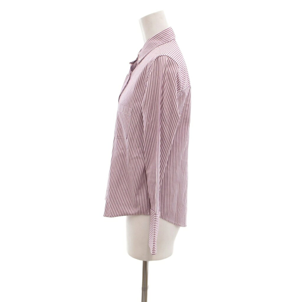 【中古】ミラオーウェン Mila Owen 美品 シャツ 0 紫 パープル 白 ホワイト ストライプ柄 ボタンダウンカラー 長袖 /IL ■ECG006 レディース 【ベクトル 古着】 260615 auc-vector-21036874 ブランド古着の買取販売ベクトル サンプル画像2