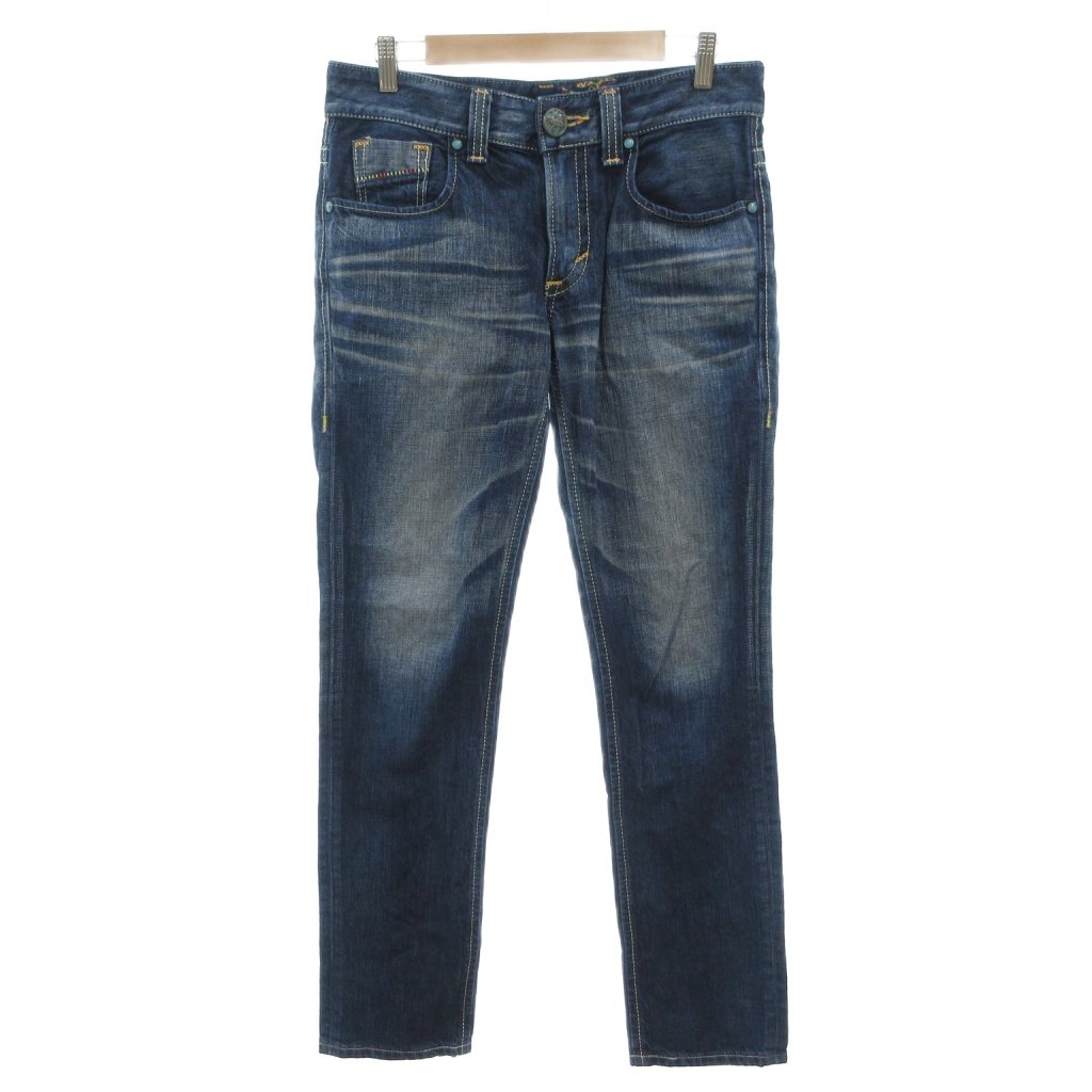 [Used] Edwin BLUE TRIP Denim Pants Jeans M Indigo Blue Stitch Design /NU ■ECF006 Men's [Vector Used Clothing] 260624