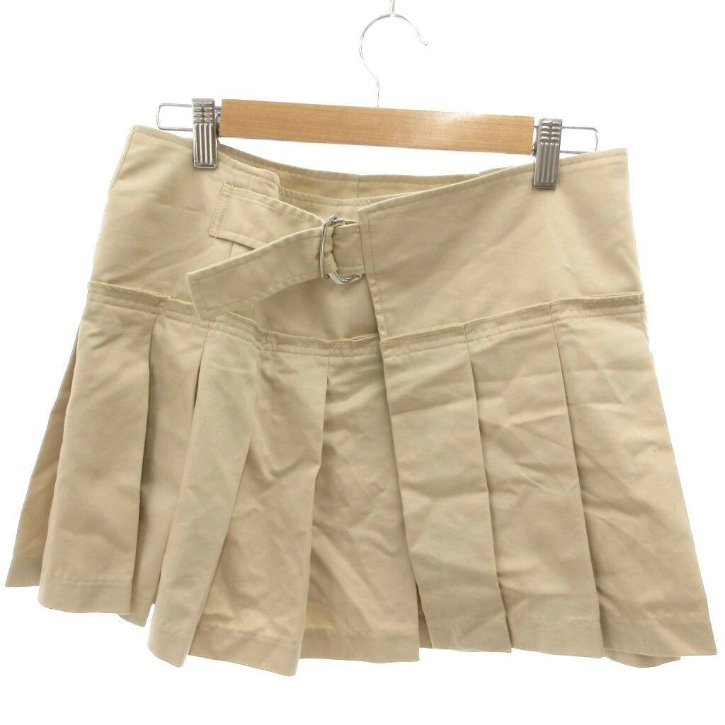 【中古】カッパ kappa 美品 プリーツスカート ミニ丈 ベルト付き M ベージュ /OB レディース 【ベクトル 古着】 260713 auc-vector-21110457 ブランド古着の買取販売ベクトル パッケージ画像