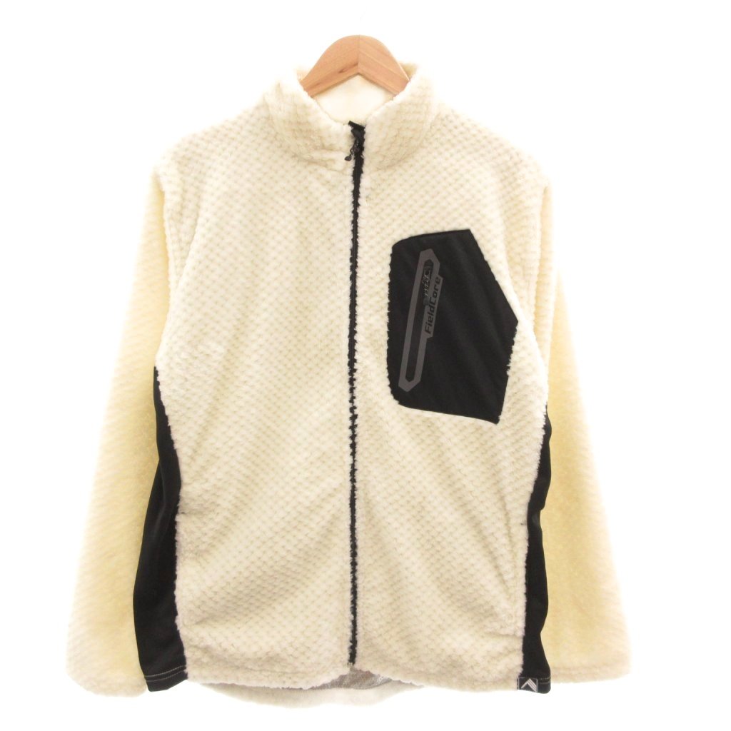 【中古】FieldCore 美品 ボアジャケット ブルゾン L 白 ホワイト ジップアップ /NL ■ECF007 メンズ 【ベクトル 古着】 260717