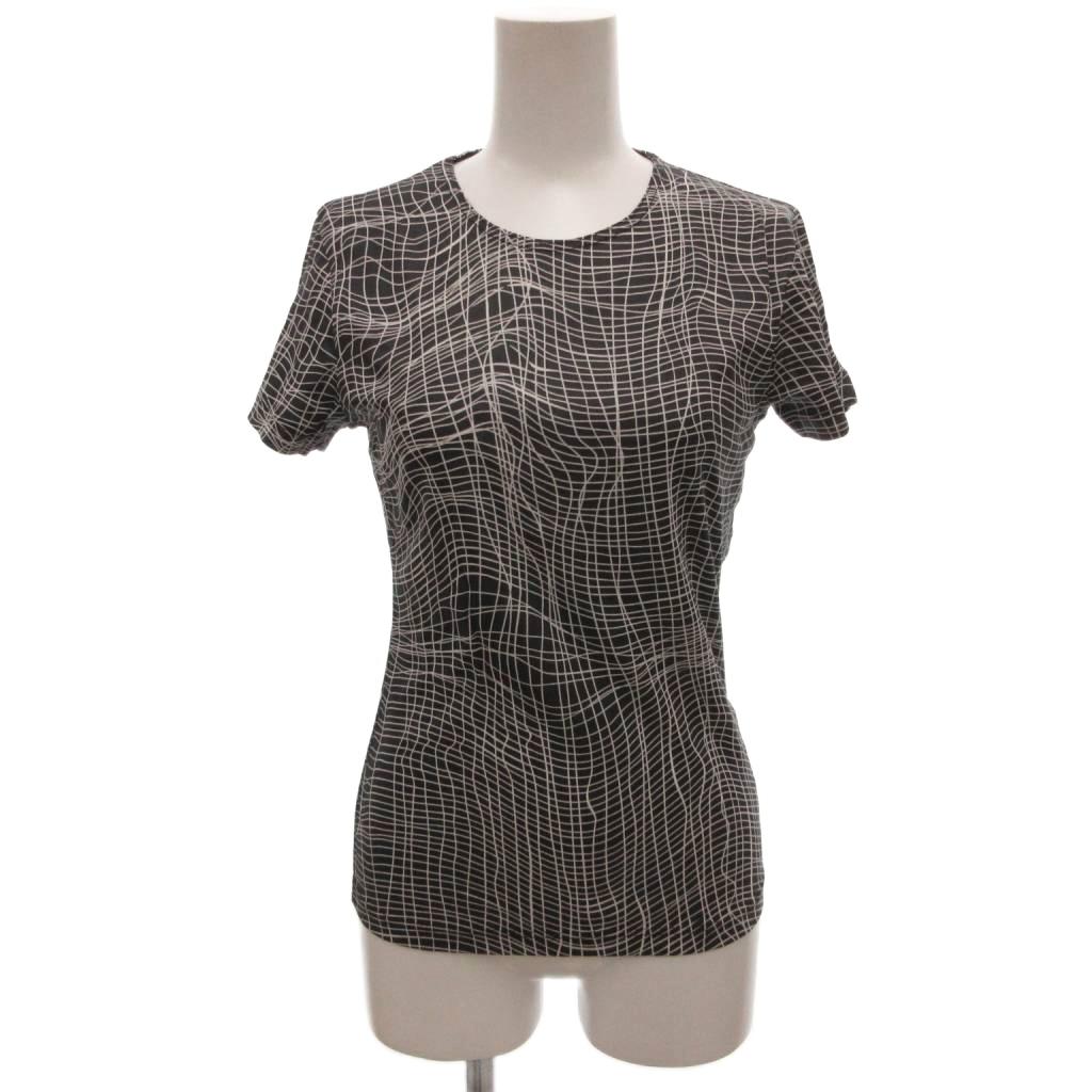 ストラネスガブリエルストレーネ STRENESSE GABRIELE STREHLE 美品 Tシャツ カットソー 半袖 36 格子柄 クルーネック グレー 白 ホワイト /KB ■ECF007 レディース  260720