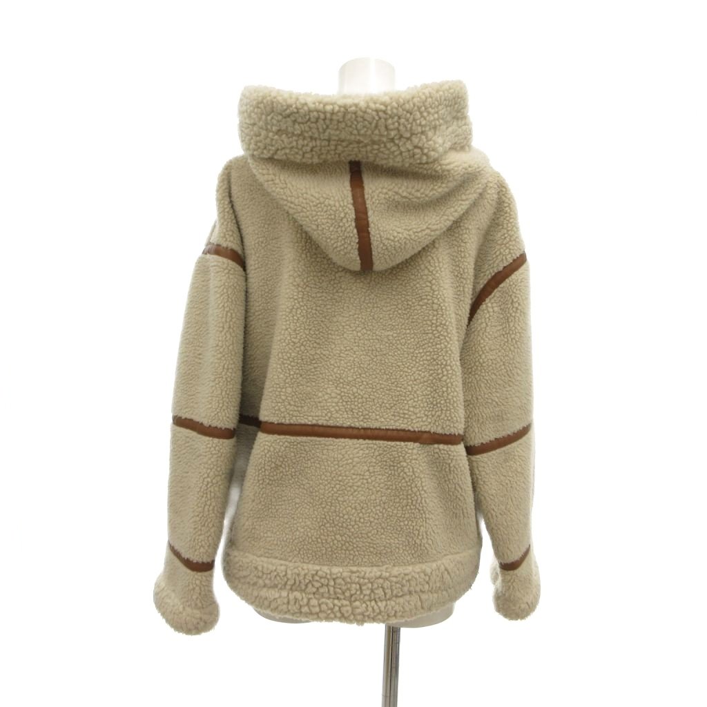 【中古】ミラオーウェン Mila Owen フリースジャケット ボア 0 白 ホワイト 茶 ブラウン フード ジップアップ フェイクレザー /NU ■ECF007 レディース 【ベクトル 古着】 260728 auc-vector-21150746 ブランド古着の買取販売ベクトル サンプル画像2