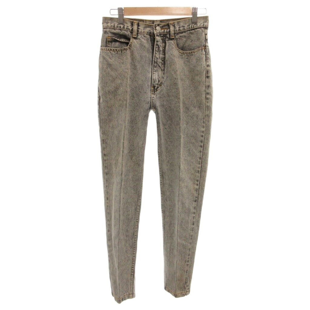 【中古】ジョーダッシュ JORDACHE テーパード デニムパンツ ジーンズ 11/12 グレー ケミカルウォッシュ 裾ジッパー /JI ■ECF007 レディース 【ベクトル 古着】 260801